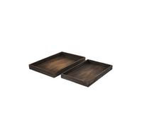 2x bassin T285, tableau à servir en bois style shabby marron