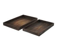 2x bassin T285, tableau à servir en bois style shabby marron