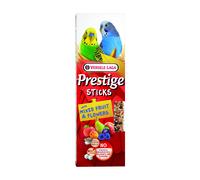 2x Bâtons Prestige pour perruches ondulées avec fruits et fleurs mélangés - 2x2 pièces - 2x60 g