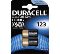 2x Batterie 123 Duracell 3V Ultra Lithium - DL123A/EL123A/CR123A/CR17345 Blister