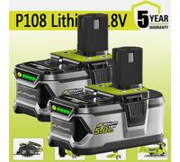 2X Batterie 18V pour RYOBI One+ Plus Lithium RB18L50 P108 P104 Batterie Nouveau