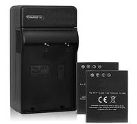 2X Batterie 2040mAh + Chargeur (Auto/Secteur) pour Olympus BLH-1 BLH1 / Olympus Om-D E-M1 Mark II (sans Affichage du Niveau de Batterie restant!)