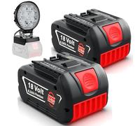 2X Batterie de Rechange pour Bosch 18V 8000mAh+Lampe de Travail Li-ION Batterie d'outils pour Bosch 18V BAT618 BAT618G BAT619 BAT619G BAT610G BAT610 BAT609 BAT609G BAT612 BAT622