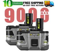 2x Batterie de rechange Pour Ryobi One+ Plus P108 Lithium 18V RB18L50 P104 9.0Ah