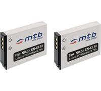 2X Batterie EN-EL12 Compatible avec Nikon KeyMission 170,360 // Coolpix A1000,AW100,AW130,B600,P300,S70,S610,S610c¿-weitere Modelle Voir descriptif!