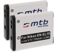 2X Batterie EN-EL19 Compatible avec Nikon S7000,S6900,S5300,S3700,S4100,S2700,S100,S33.../A100,A300,W100-Voir descriptif!