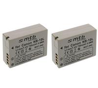 2X Batterie NB-10L pour Canon PowerShot G15, G1X, SX40 HS, SX50 HS