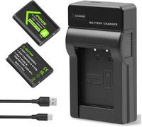 2X Batterie NP-BX1/M8 1300mAh et Chargeur pour Sony ZV-1,Cyber-Shot DSC-RX100 (II/III/IV/V/VA/VI/VII),DSC-WX500 HX300 HX400V WX300 WX350,HDR-AS15 AS15B AS15S AS30V