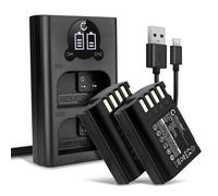 2x Batterie pour Panasonic Lumix DC-S5 IIX 1600mAh + Chargeur Double