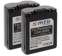 2x Batterie pour Panasonic Lumix DMC-FZ50 / CGA-S006A, CGA-S006/E, DMW-BMA7