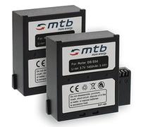 2X Batterie pour Rollei 6S WiFi, 7S WiFi Actioncam Bullet [3.7V - 1450mAh - Infochip] // Caméscope - Caméra d'action