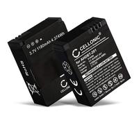 ® 2X Batterie Remplacement AHDBT-201 AHDBT-301 AHDBT-302 pour GoPro Hero 3, Hero 3 White, Hero 3 Black Hero 3 Silver, Gopro He[126]