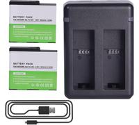 2X Batteries 360 Ace Pro Chargeur De Batterie 3.85V 2000Mah Pour Insta360 Ace/Ace Pro Et Chargeur Triple Insta360 Ace Pro/360 Ace[Z787]