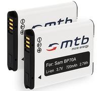 2X Batteries EA-BP70A pour Samsung AQ100, ES65, ES67, ES70, ES71, ES73, ES74...+ Voir liste!