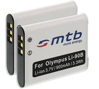 2X Batteries Li-90b LI-92B pour Olympus Tough TG-Tracker, TG-1 ... TG-4 / Stylus SH-1... SH-60 / XZ-2 / SP-100EE - v. liste!