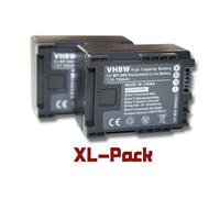 2x batteries Li-Ion 750mAh (7.2 V) avec puce d?informations adaptées pour Canon Legria HF S30, HF G10 comme BP-808.