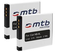 2X Batteries NB-8L pour Canon PowerShot N, A2200 A3000 A3100 A3150 A3200 is...+ Voir liste!