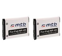 2X Batteries NP-45 pour FujiFilm FinePix XP50, XP60, Z10fd, Z20fd, Z30, Z31, Z33WP (Siehe Liste)