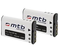 2X Batteries NP-90 pour Casio Exilim EX-FH100, EX-H10, EX-H15, EX-H20G