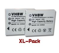 2x batteries vhbw appareil photo SET pour Panasonic DMC-FX2 EG (S/A/T/K) et Fujifilm NP-40 / NP-40N / Panasonic CGA-S004.