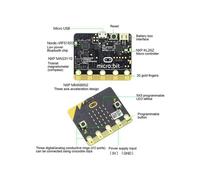 2X BBC Microbit Go Start Kit Micro:Bit Carte de Développement D'Apprentissage Programmable BBC avec Étui de Protection pour Projets de Bricolage