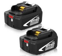 2X BL1860B 5.5Ah 18V Remplacement pour Makita Batterie 18V BL1850B BL1850 BL1860 BL1840B BL1840 BL1830B 194205-3 194309-1 194204-5 196399-0 avec Indicateur LED (Nero)