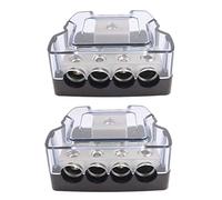 2X Bloc D'alimentation Un 4 1 x 0/2/4 Gauge dans/4 x 4/8 Gauge Out Bloc Distributeur de Terre pour Amplificateur Audio pour Voiture