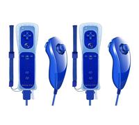 2X Nintendo Wii Telecommande Motion Plus+ Nunchuck Bleu