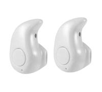 2X Bluetooth Casque In-Ear Bluetooth Casque Écouteur Invisible Casque Sans Fil Écouteurs Intra-auriculaires-Blanc