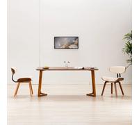2x Bois Courbé Chaise de Salle à Manger Dossier Cuir Artificiel Cuisine vidaXL