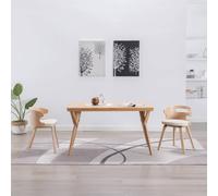 2x Bois Courbé Chaises à Dîner Noir Similicuir Cuisine Salle à Manger vidaXL