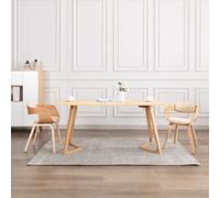 Vidaxl Chaises De Salle À Manger 2 Pcs Bois Courbé Et Similicuir Multicolore