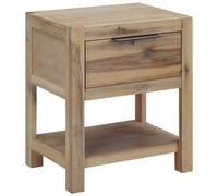 2x Bois d'Acacia Tables de Chevet avec Tiroirs Table de Nuit Chambre vidaXL