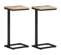2x Bois de Manguier Brut Tables d'Appoint 31,5x24,5x64,5 cm Table Basse vidaXL