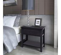 2x Bois de Paulownia Tables de Chevet Gris 40x29x42 cm Table de Nuit vidaXL