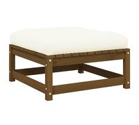 2x Bois de Pin Canapés Centraux de Jardin avec Coussins Gris Extérieur vidaXL