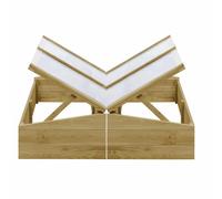 2x Bois de Pin Imprégné Serres 100x50x35 cm Plantes Fleurs Extérieur vidaXL