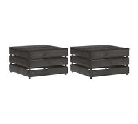 2x Bois de Pin Imprégné Tables Palette de Jardin Repose-pieds Extérieur vidaXL