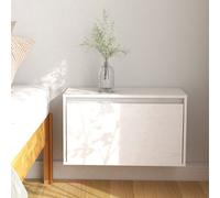 vidaXL Armoires murales 2 pcs Blanc 60x30x35 cm Bois de pin massif