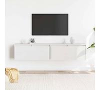 2x Bois de Pin Massif Armoires Murales 80x30x35 cm Flottantes Salon vidaXL