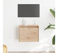 2x Bois de Pin Massif Armoires Murales Blanc 45x30x35 cm Flottantes vidaXL