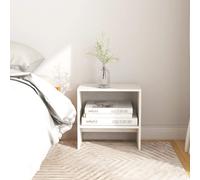 2x Bois de Pin Solide Tables de Chevet Blanc 40x30,5x40 cm Armoires vidaXL