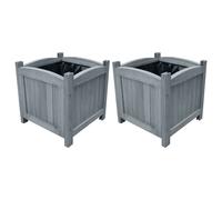 Lits surélevés de jardin 2 pcs 30x30x30 cm Bois de sapin massif