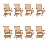 2x Bois de Teck Massif Chaises de Jardin Pliables Fauteuils de Terrasse vidaXL
