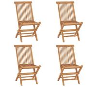 2x Bois de Teck Massif Chaises de Jardin Pliables Sièges de Terrasse vidaXL