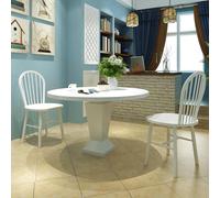 2x Bois d'Hévéa Chaise de Salle à Manger Blanc Chaises de Cuisine Dîner vidaXL