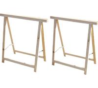 2x bois tréteaux pliants tréteaux de support tréteaux d'échafaudage tréteaux d'appui tréteaux de travail poutre de support