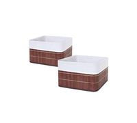 2x boîte de rangement MENDLER HWC-C21, bambou brun Marron G