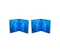2X Boîte de Rangement pour CD, Paquet de 10 Pièces, Étui pour CD en Plastique Double Face, Étui pour CD de Voiture, Étui pour DVD Épais, Bleu
