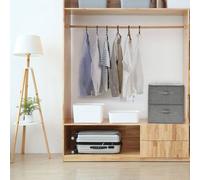 2x Boîtes de Rangement Tissu 43x34x23 cm Anthracite Coffre Organisateur vidaXL